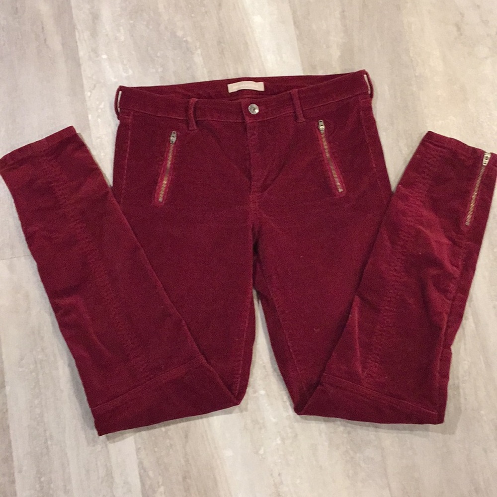 Burgundy corduroy Banana Republic riding pants